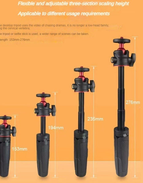 Load image into Gallery viewer, Mini desktop selfie stick tripod handheld photography live vlog camera mobile phone portable telescopic stand
