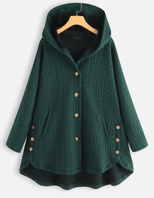 Load image into Gallery viewer, Fashion Women's Cotton Padded Jacket Hooded Medium Long Coat Casual Warm Cotton Padded Jacket In Autumn And Winter

