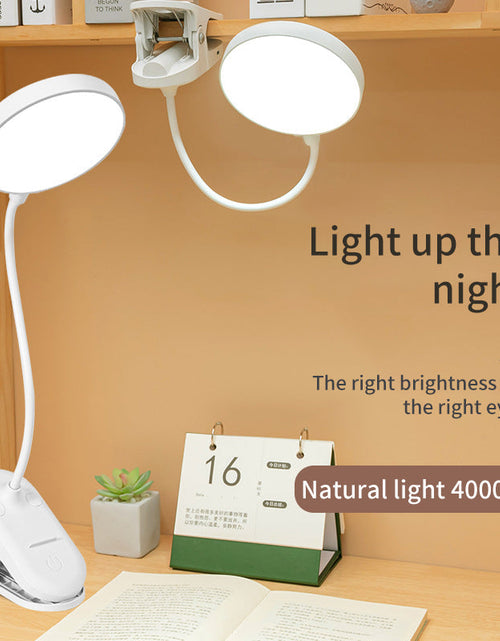 Load image into Gallery viewer, Clip Desk Lamp Study With Student Dormitory Home Eye Protection Lamp Desk LED Rechargeable Bedroom Bedside Lamp
