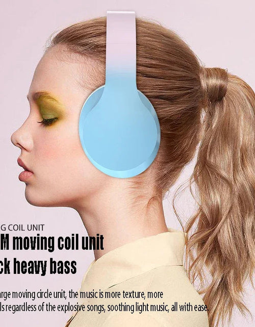 Load image into Gallery viewer, DR56 Headset Wireless Bluetooth Headset Children's Online Game Class Call E-sports Headset New Gradient.
