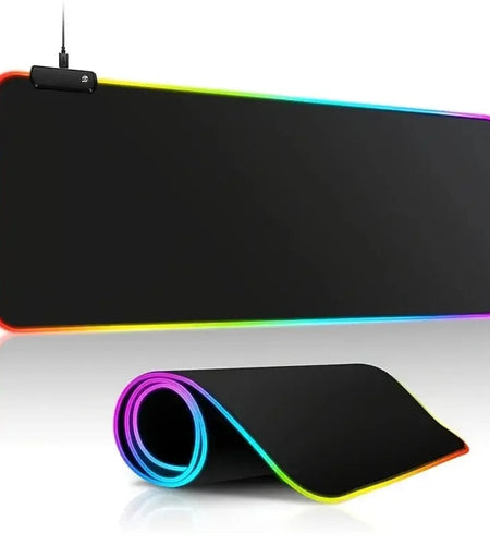 1Pc Fashion Large Gaming Office Work Mouse Pad Light Modes Touch Control Extended Soft Computer Keyboard Mat NonSlip Rubber Base