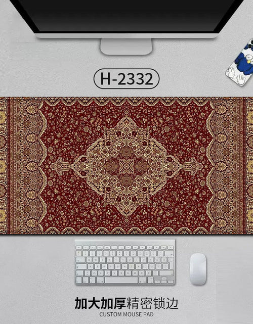 Load image into Gallery viewer, Large Persian Mouse Pad Office Carpet MousePad Natural Rubber Lockedge Anti Slip Desk Mat Laptop Office Game Accessories Pad
