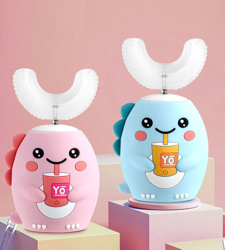 U-shaped electric toothbrush children's rechargeable 2-6-12-year-old rechargeable baby toothbrush U-shaped little dinosaur child