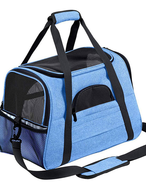 Load image into Gallery viewer, Foldable &amp; Expandable Pet Carrier Bag - Mesh Breathable Cat/Dog Travel Bag, Convertible Crossbody Handbag for Small Pets

