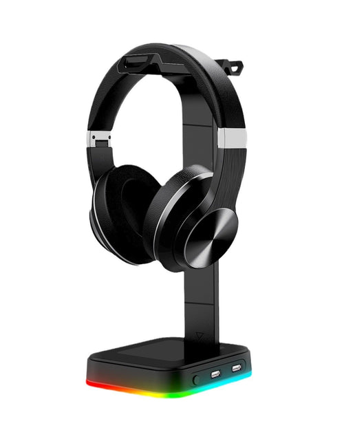 Load image into Gallery viewer, Earphone holder RGB Amazon hot item color changing, luminous, dazzling with lights e-sports RGB headphone holder
