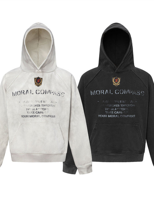 Load image into Gallery viewer, Emblem Embroidered Letter Hoodie Loose Hoodie Hoodie

