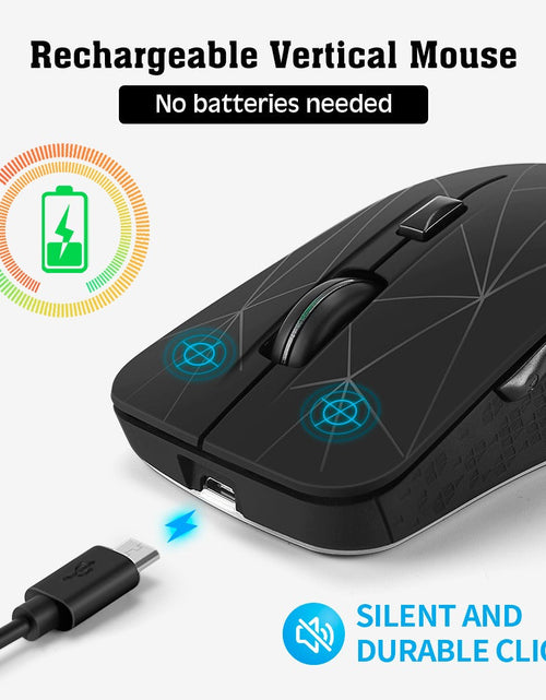 Load image into Gallery viewer, Dual mode wireless mouse silent office colorful illuminated charging Bluetooth mouse for laptops
