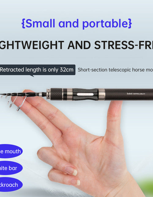 Load image into Gallery viewer, Portable Ultra - Short Carbon Fiber Telescopic Fishing Rod: 1.5m/1.68m/1.8m Options, Ideal for Sea Fishing with 32cm - Related C
