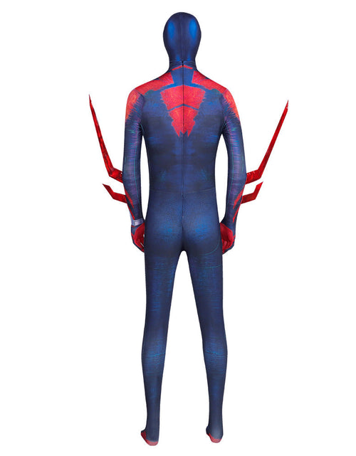 Load image into Gallery viewer, Spider Man 2099 Cosplay Costume Miguel O'Hara Jumpsuit Halloween Comic-Con Props Bodysuit Spiderman Costume with Headgear
