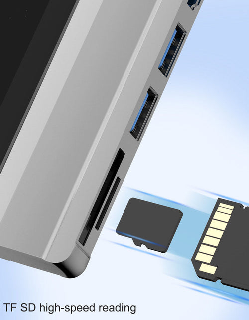 Load image into Gallery viewer, Suitable for Surface Pro 4/5/6 docking station USB to HDMI same screen card reader expansion hub
