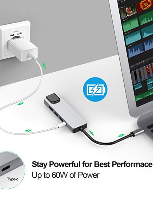 Load image into Gallery viewer, Type C docking station Type-C to HDMI 4K Gigabit Ethernet card 3.0HUB all in one
