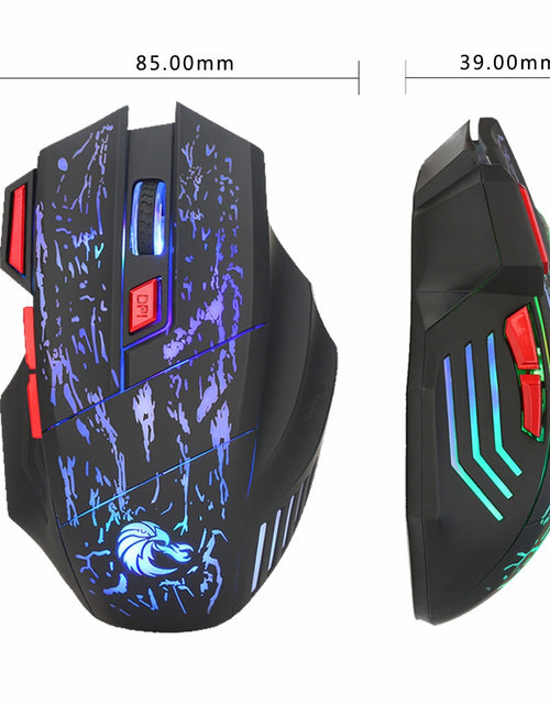 Load image into Gallery viewer, Flowing Crack Colorful Luminous Gaming Mouse Wired Blaze Bird Mouse
