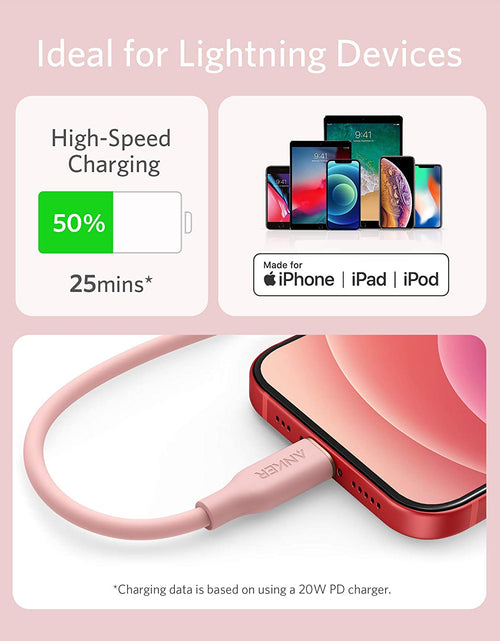 Load image into Gallery viewer, Anker <b>641</b> USB-C to Lightning Cable (Flow, 3 ft Silicone)
