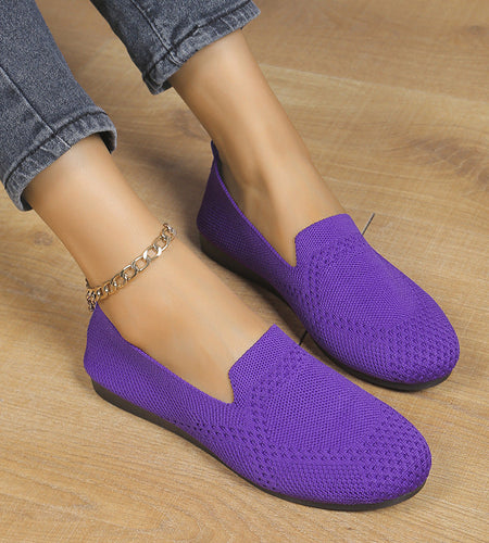 Flying Woven Slip-On Flats — European / American Style Work Shoes