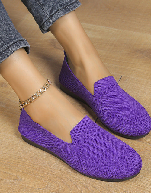 Load image into Gallery viewer, Flying Woven Slip-On Flats — European / American Style Work Shoes
