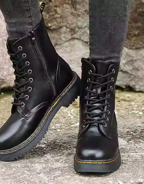 Load image into Gallery viewer, Women’s Martin Short Boots – Classic Lace-Up Ankle Boots
