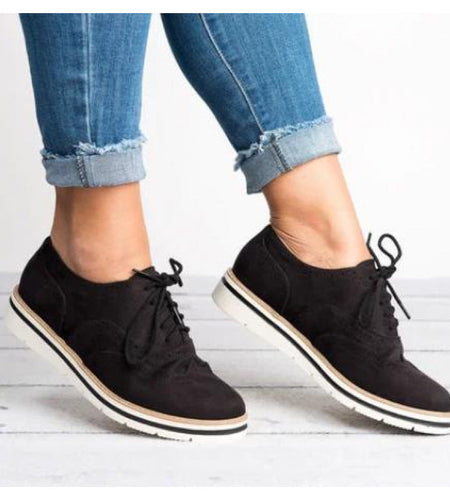 Women’s Retro British-Style Casual Shoes – Chic Everyday Sneakers
