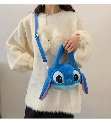 Stitch Plush Shoulder Bag - Korean Style Crossbody Bag