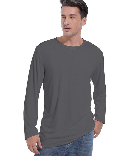 Dri-Tek Big&Tall Long Sleeve Moisture Wicking Athletic T-Shirt Iron Grey Size LT