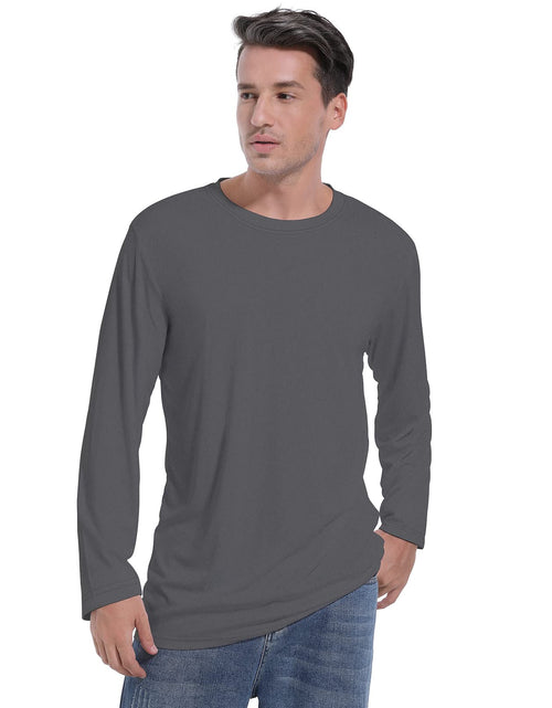 Load image into Gallery viewer, Dri-Tek Big&amp;Tall Long Sleeve Moisture Wicking Athletic T-Shirt Iron Grey Size LT
