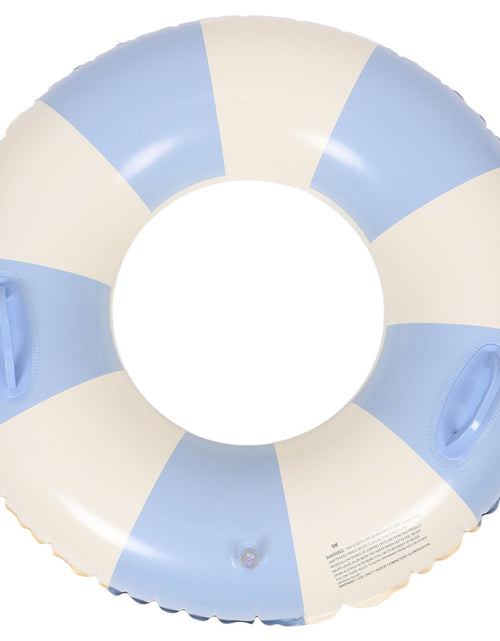Load image into Gallery viewer, Garneck Inflatable Swimming Ring 32.3'' Retro Striped Blue PVC Adult Float
