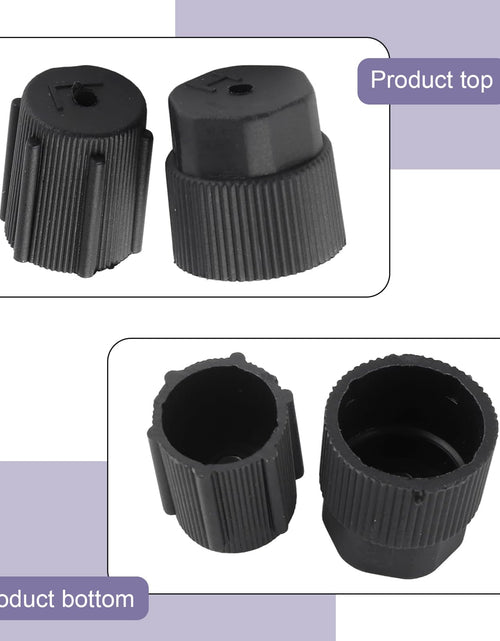Load image into Gallery viewer, lekudo Car A/C Service Port Cap Kit 10pcs 0.5" Low &amp; 0.6" High Pressure Black

