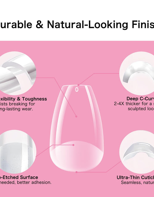 Load image into Gallery viewer, Creaglam Short Square Nail Tips 240Pcs Clear Acrylic 12 Sizes Soft Gel
