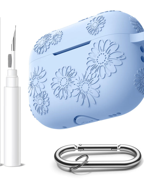 Load image into Gallery viewer, Adorve AirPods Pro Case Cover with Cleaner Kit Soft Silicone Sky Blue

