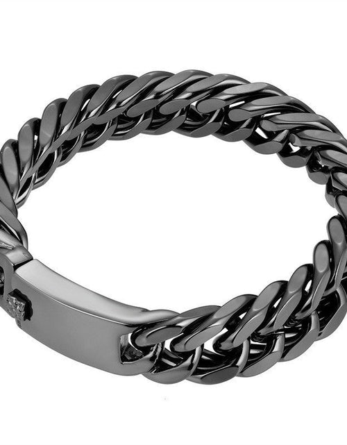 Load image into Gallery viewer, Fashionable 18K gold plated men's electroplated alloy double buckle bracelet
