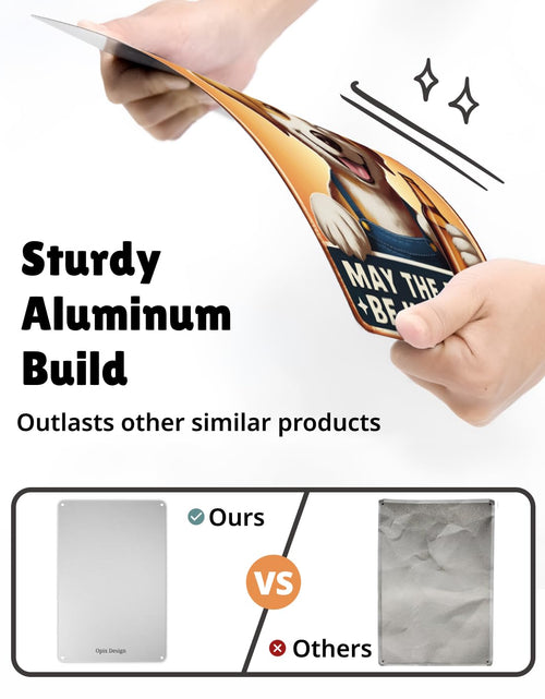 Load image into Gallery viewer, Opix Design Funny Metal Bar Sign Dog Beer Humorous Wall Decor 8.3x11in
