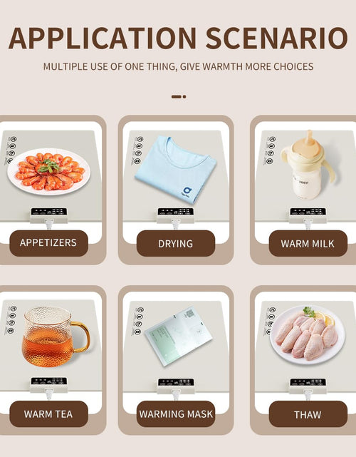 Load image into Gallery viewer, CLYORA Electric Warming Tray 23x15in Food Grade Silicone 5 Temp Auto Shut-Off
