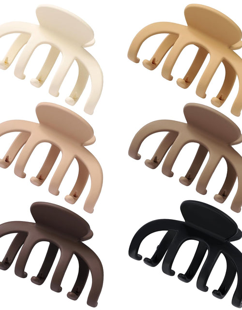 Load image into Gallery viewer, SMKSL Hair Clips 3.5 Inch Medium Brown Matte Banana Jaw Claw Clips
