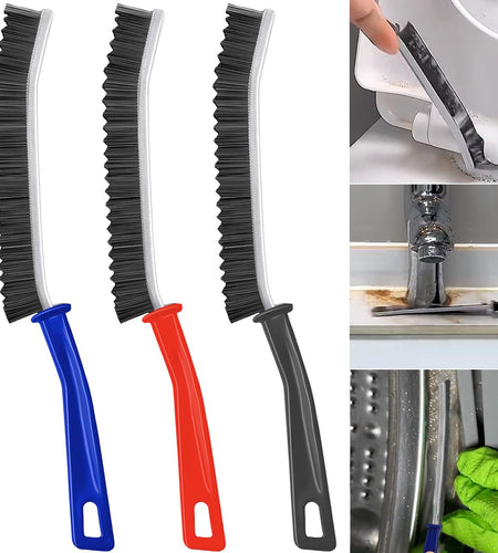 XANGNIER Hard Bristle Crevice Cleaning Brush 3 Pcs Multicolor