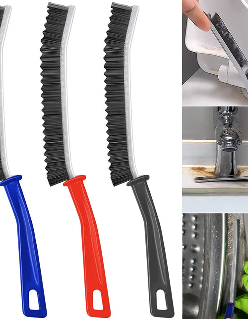 Load image into Gallery viewer, XANGNIER Hard Bristle Crevice Cleaning Brush 3 Pcs Multicolor
