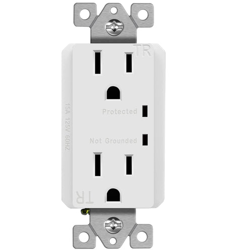 TOPGREENER Surge Protector 900J 2-Pole 15A 125V UL Listed White