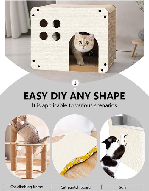 Load image into Gallery viewer, SEPAZON Anti Cat Scratch Couch Protector Adhesive Pad Offwhite 78.7x15.8In
