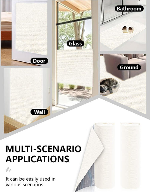 Load image into Gallery viewer, SEPAZON Anti Cat Scratch Couch Protector Adhesive Pad Offwhite 78.7x15.8In
