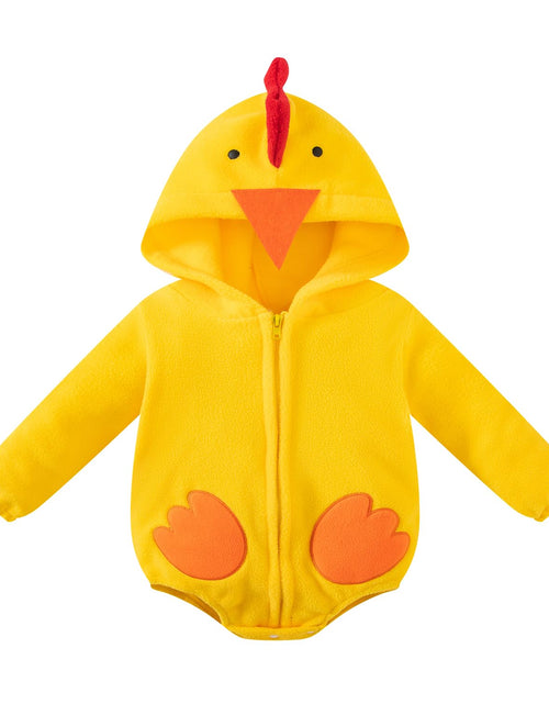 Load image into Gallery viewer, DANBAIEGG Infant Baby Chick Costume Bodysuit Halloween Yellow Size 0-6 Months
