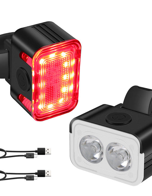 Load image into Gallery viewer, Bicycle lights, headlights, strong lights, night riding lights, taillights, mountain bikes, road bikes, children's charging, rainproof bike lights, cycling lights
