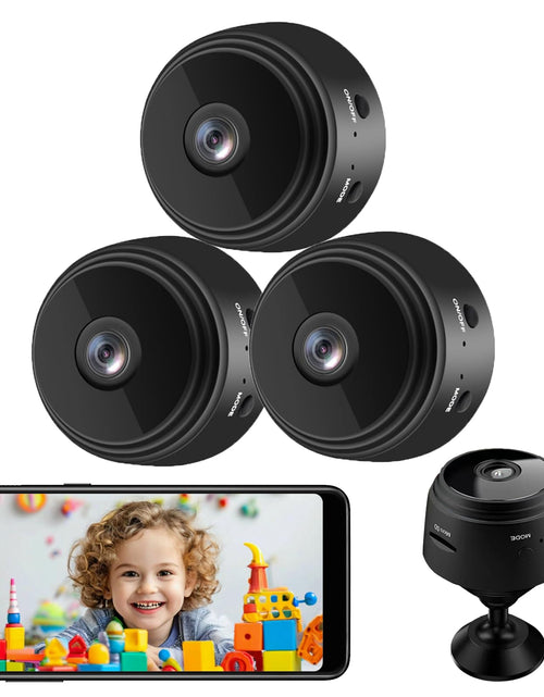 Load image into Gallery viewer, senri 3 Pack 1080P HD WiFi Mini Security Cameras Indoor Outdoor
