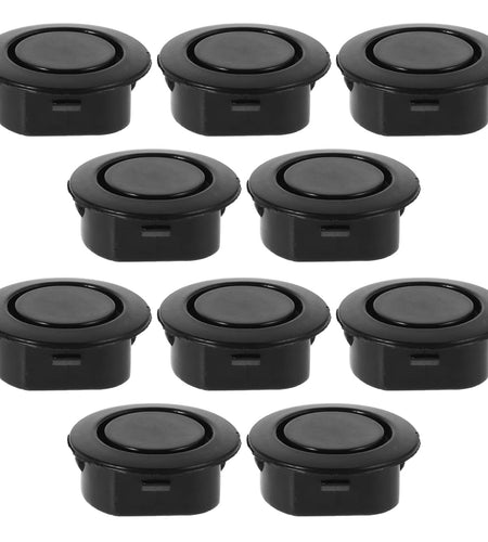 Homoyoyo 10PCS Car Rear Bumper Radar Hole Cover Plastic Plugs Black