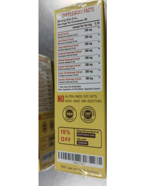 Load image into Gallery viewer, BestBy04/27 PureRootss Mushroom Complex Liquid Drop 1500MG 2 Fl Oz Pack 2
