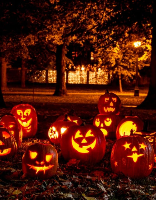 Load image into Gallery viewer, LUKYPORT Halloween Treat Bags 4x4in Self Adhesive Cellophane 100 PCS Orange
