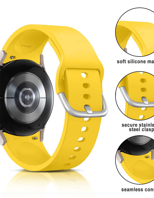 Load image into Gallery viewer, Apbands 20mm Silicone Sport Band for Samsung Galaxy Watch 40-46mm Yellow
