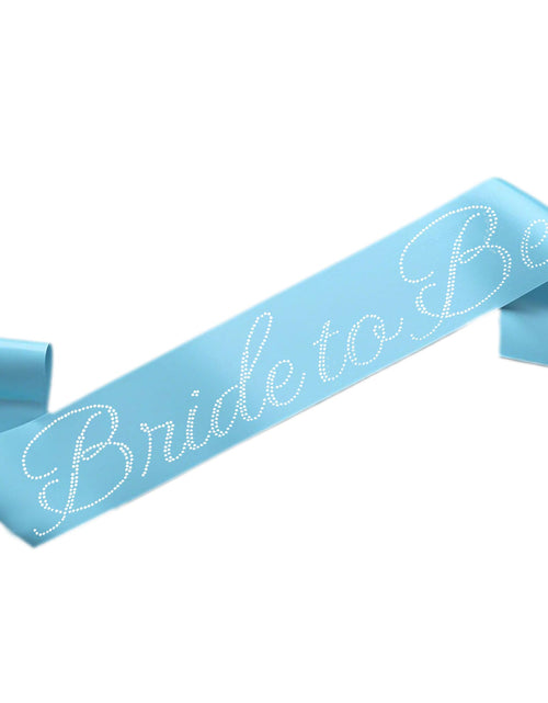 Load image into Gallery viewer, Vonlynfay Bride To Be Sash Blue White Wedding Letter Print Accessory
