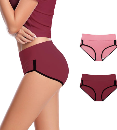 CAILECOTTON Womens Underwear Cotton Panties for Women Plus Size Panties Pack 2/5