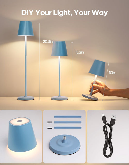 Load image into Gallery viewer, GOODEA Cordless Table Lamp 6000mAh Rechargeable 3 Color Dimmable White
