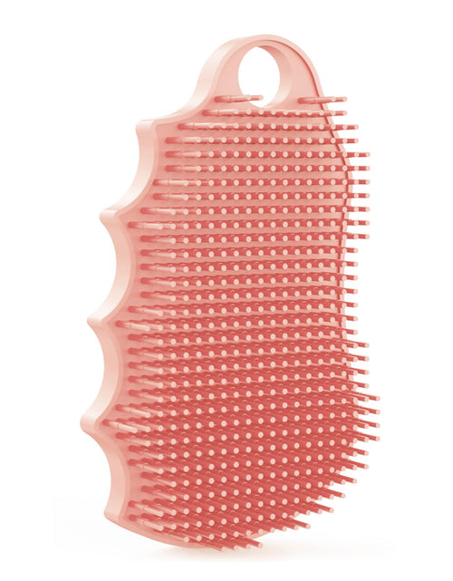 Load image into Gallery viewer, iTokGok Silicone Body Scrubber Silver-Infused Dual-Sided 3-in-1 Pink
