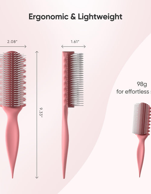 Load image into Gallery viewer, AM 8:00 Curly Hairbrush Curl Defining Voluming Styling Tool Pink
