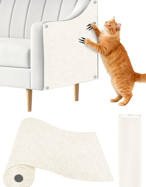 Load image into Gallery viewer, SEPAZON Anti Cat Scratch Couch Protector Adhesive Pad Offwhite 78.7x15.8In
